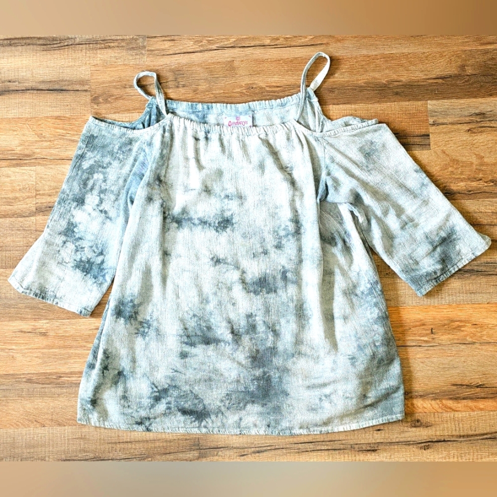 Cottonways Tie Dye Womans Short Sleeve Top Size 2
